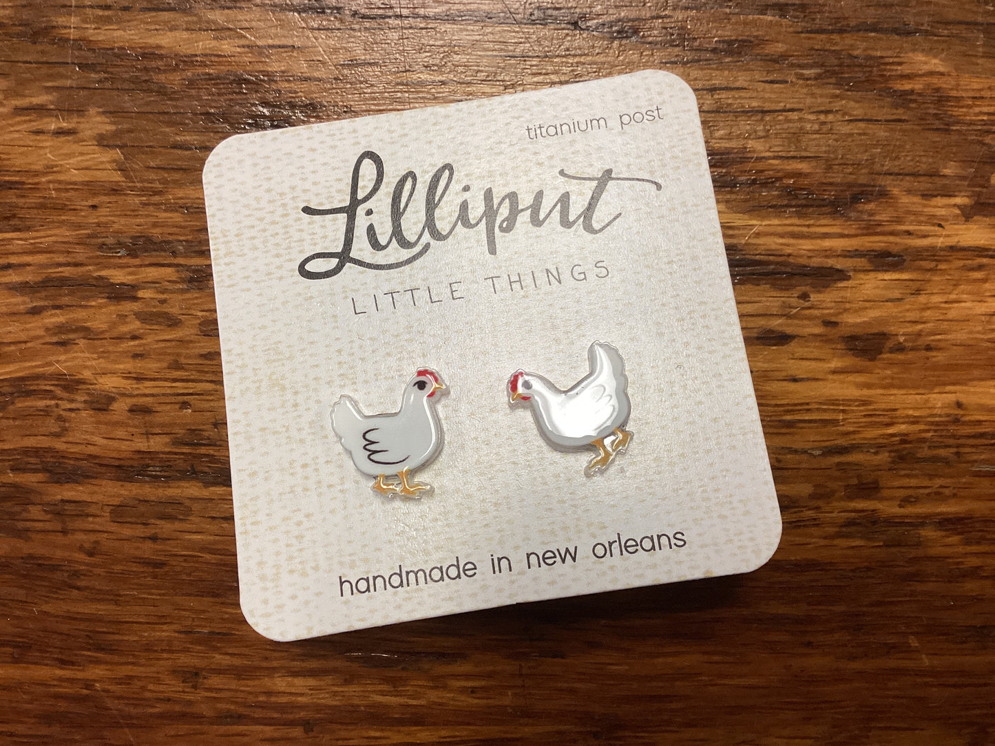 Chicken earrings