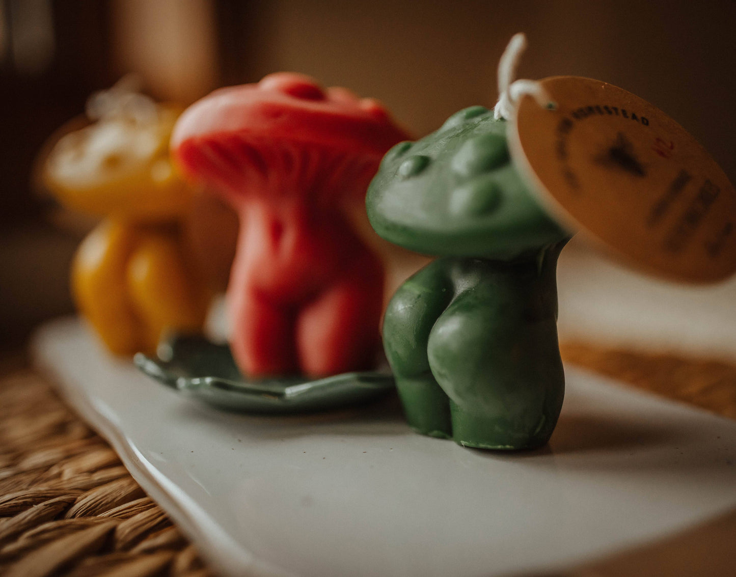 Mushroom Woman Beeswax Candle