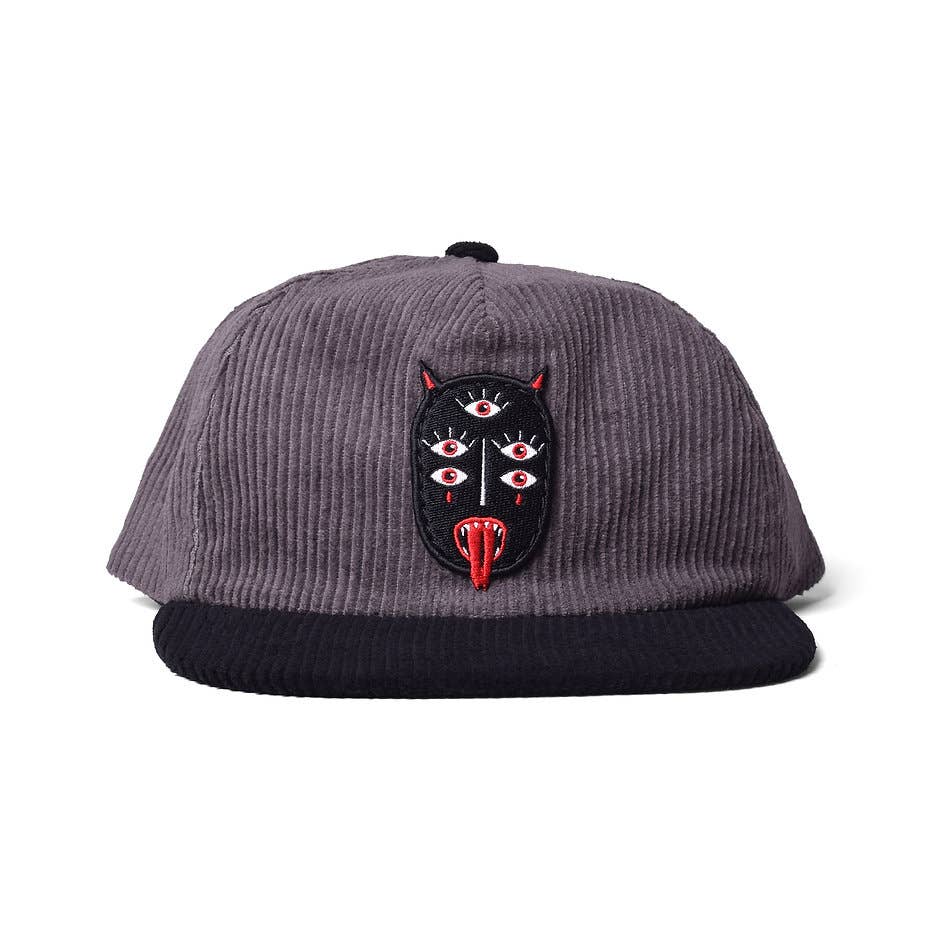 Charcoal Corduroy Snake Lord Hat