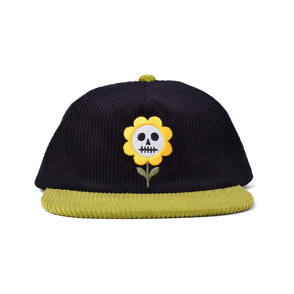 Pushing Up Daisies Hat 2 - Corduroy, Flat Brim