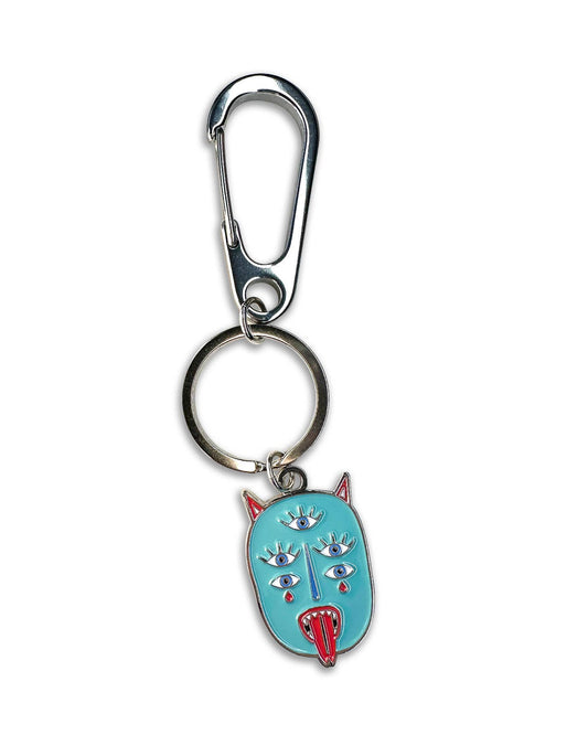 Aqua Snake Lord Carabiner Keychain